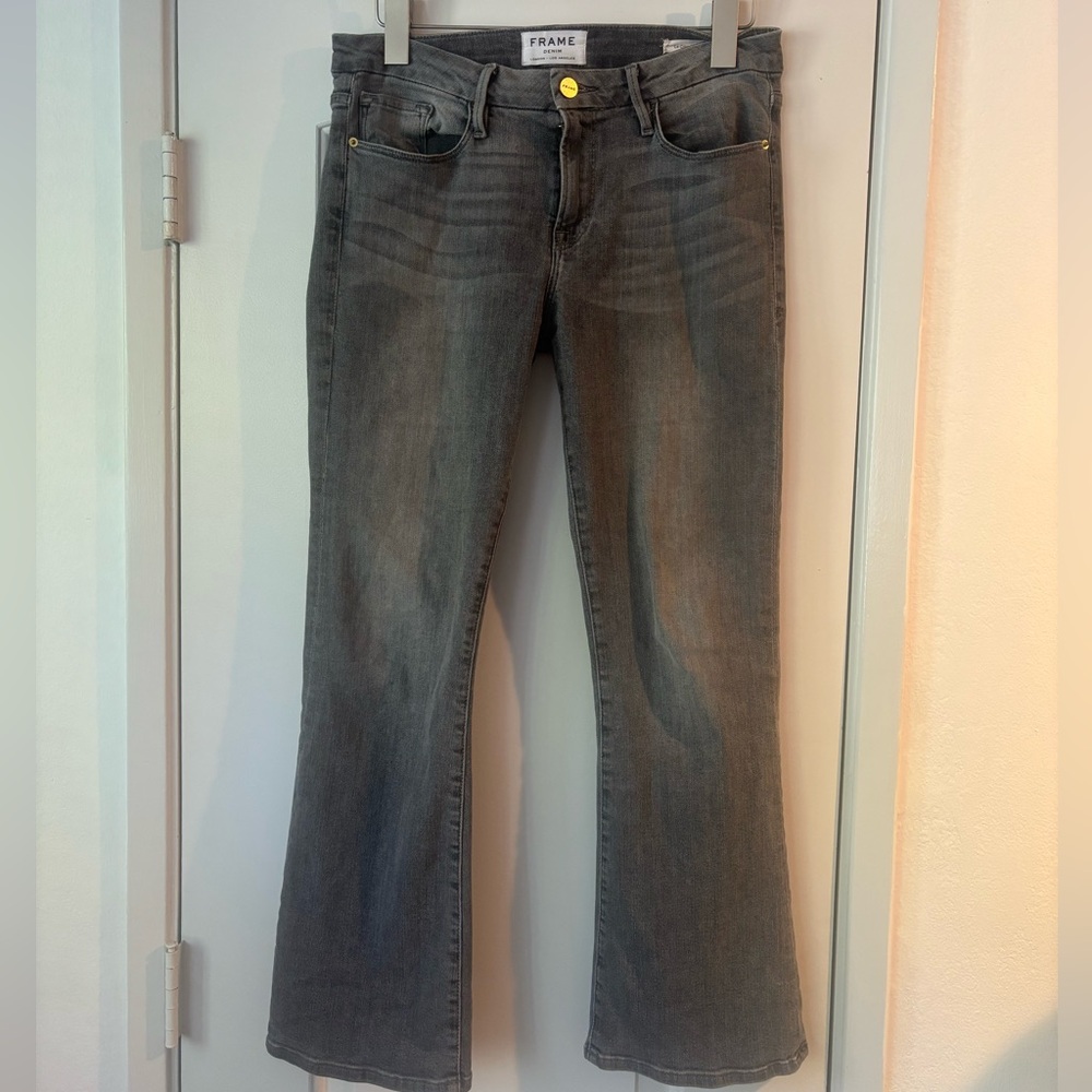 FRAME Le Crop Mini Boot Faded Black/Grey Denim